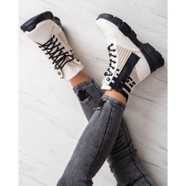 SHELOVET Modni radnici na vezanje bijela crna 2