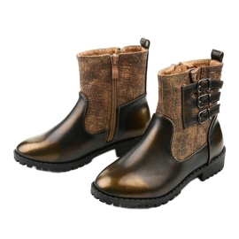 Smeđe dječje čizme za djevojčice iz Yksleta smeđa 2