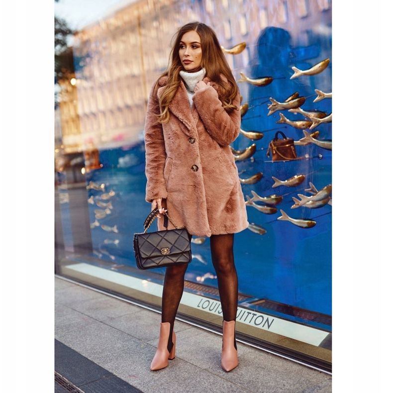 FG1 Ženske čizme na petu Pink Good Vibes ružičasta 1