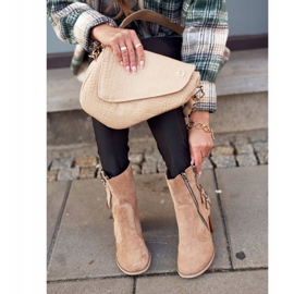 MSMG Ženske čizme na petu antilop bež Anabelle 1