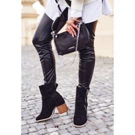 MSMG Ženske čizme na petu, antilop, crna Anabelle 2