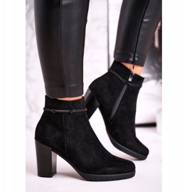 Čizme na petu Sergio Leone Suede Crna BT306 1