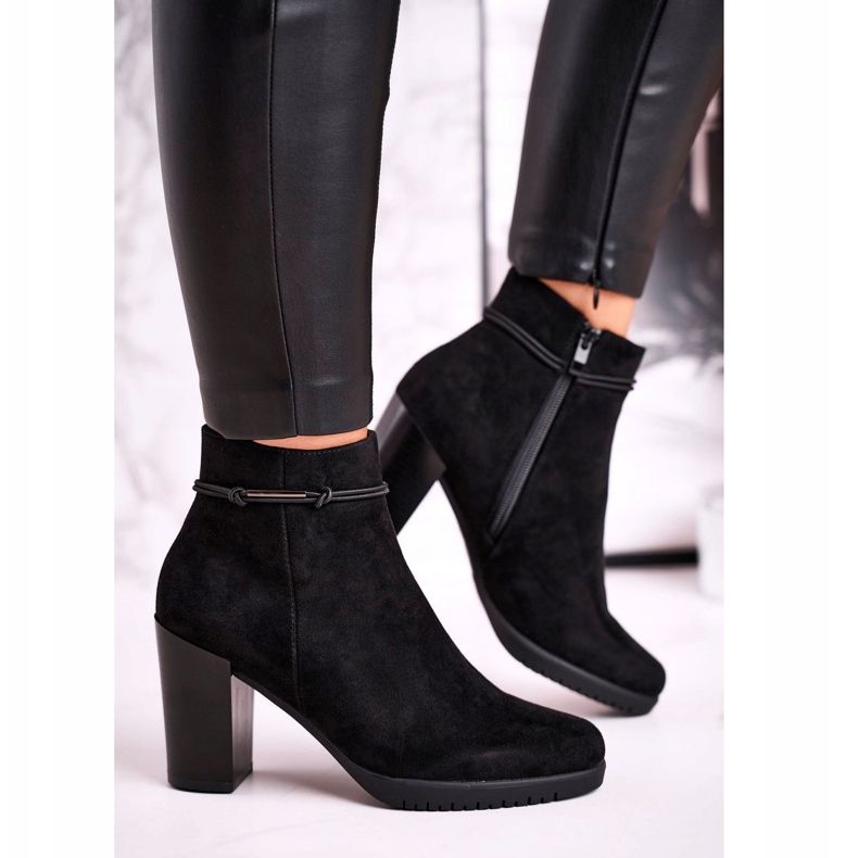 Čizme na petu Sergio Leone Suede Crna BT306 1