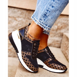 S.Barski Ženske sportske cipele Tenisice Crno -bijele Metronus bež zlatna 2