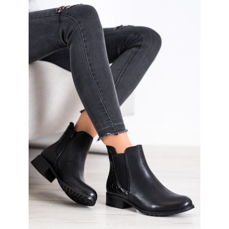 Kayla Ležerne čizme sa zmijskim printom crno 2