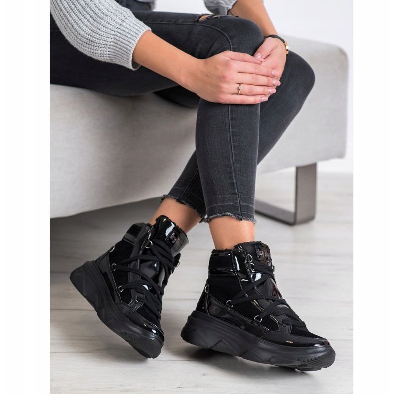 Kylie Modni crni lakirani hvatači crna 1