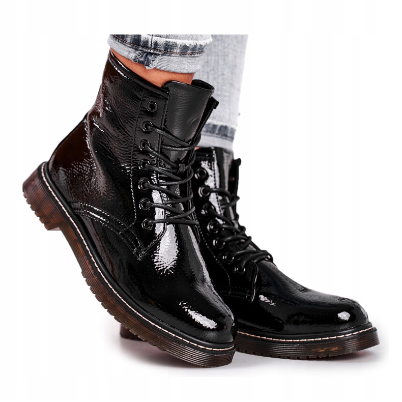 Crne lakirane čizme Evento 20DZ23-3216 Marita crno 2