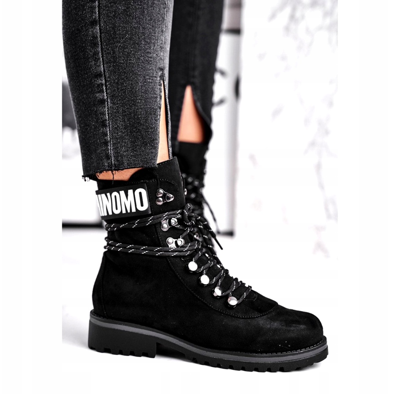 Evento Čizme od drveta High Black 9BT35-1331 Black Popsi crno 2