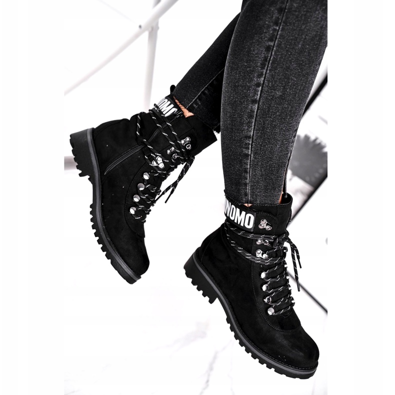 Evento Čizme od drveta High Black 9BT35-1331 Black Popsi crna 1