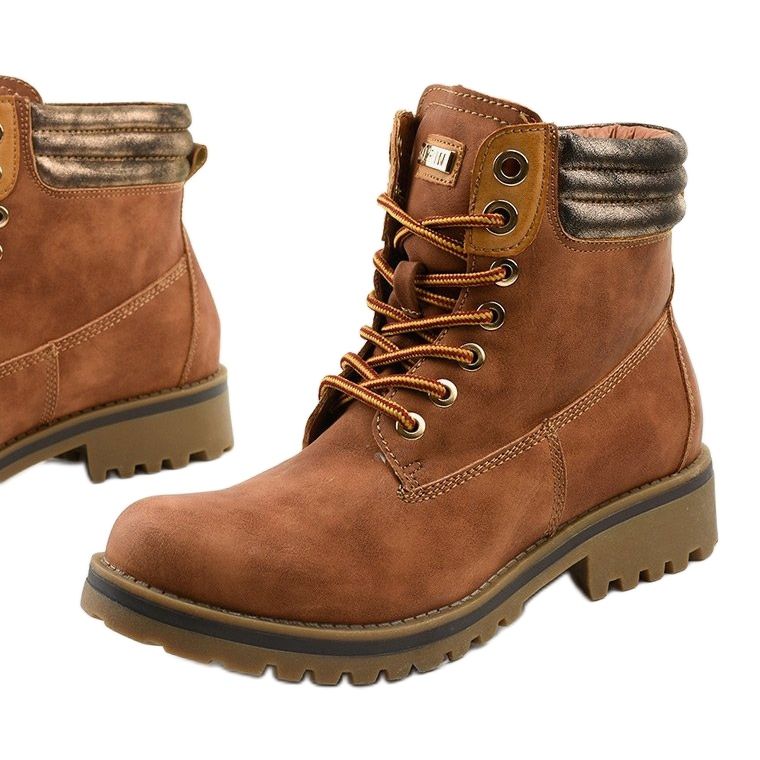 Čizme s čipkom na devicu, izolirana Halitta smeđa višebojan 1