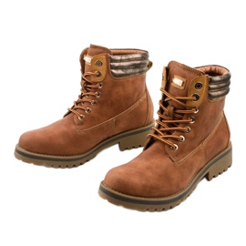 Čizme s čipkom na devicu, izolirana Halitta smeđa višebojan 2