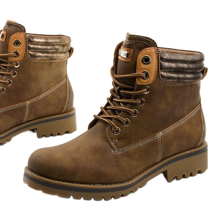 Kaki čizme na čipku s podstavljenom Halittom 1