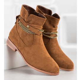 Cm Paris Kaubojke s ukrasnim lancem smeđa 1