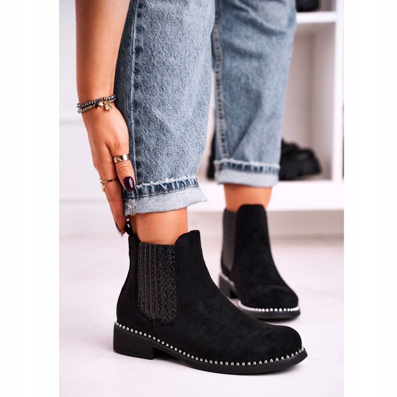 Ženske čizme Jodhpur čizme Suede Black Meagan crna 1