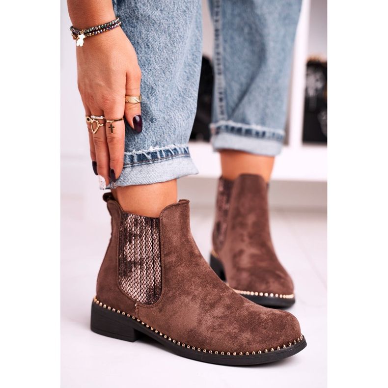 Ženske čizme Jodhpur čizme Suede Brown Meagan smeđa 2