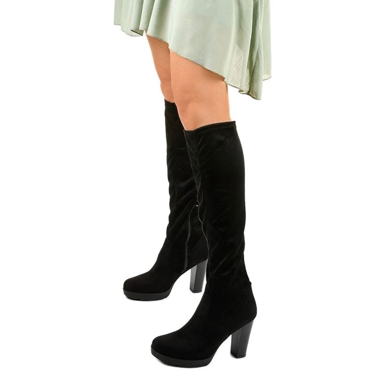 Crne čizme od antilopa Funnyfreeze crno 1