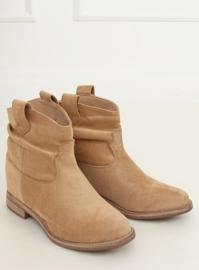 Čizme na skrivenom klinu bež 1516 Bež 1