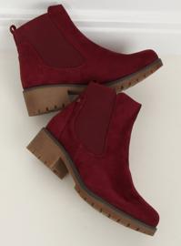 Burgundija 8B902 Vinske čizme za žene crvena 2