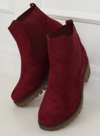 Burgundija 8B902 Vinske čizme za žene crvena 1