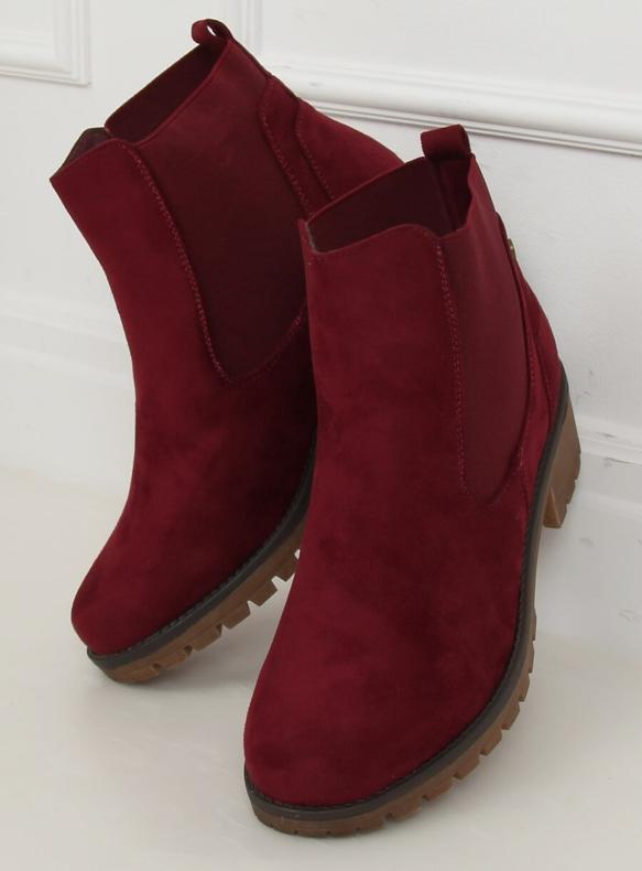 Burgundija 8B902 Vinske čizme za žene crvena 1