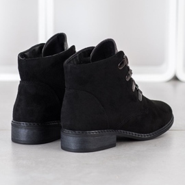 Goodin Elegantne čizme na vezanje crno srebro 1