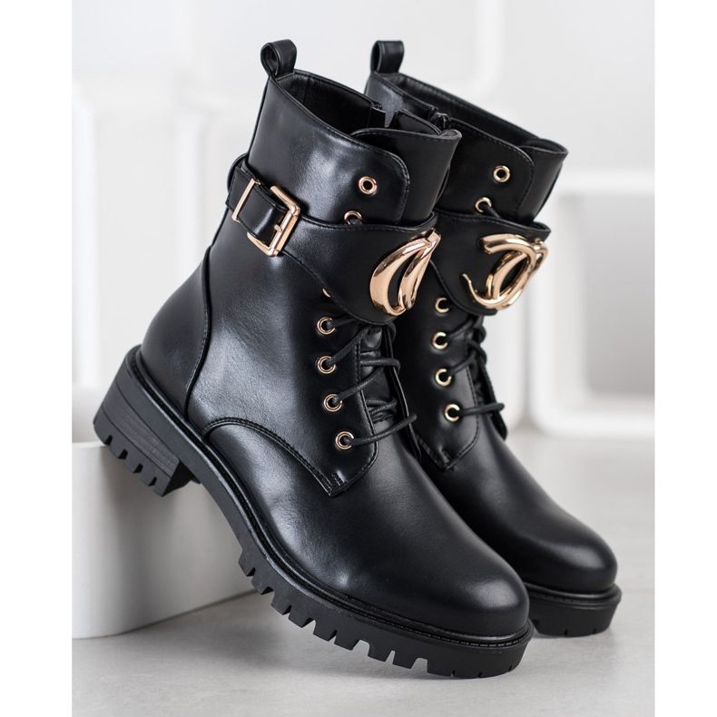 SHELOVET Radnici sa zlatnim ukrasom crno 1