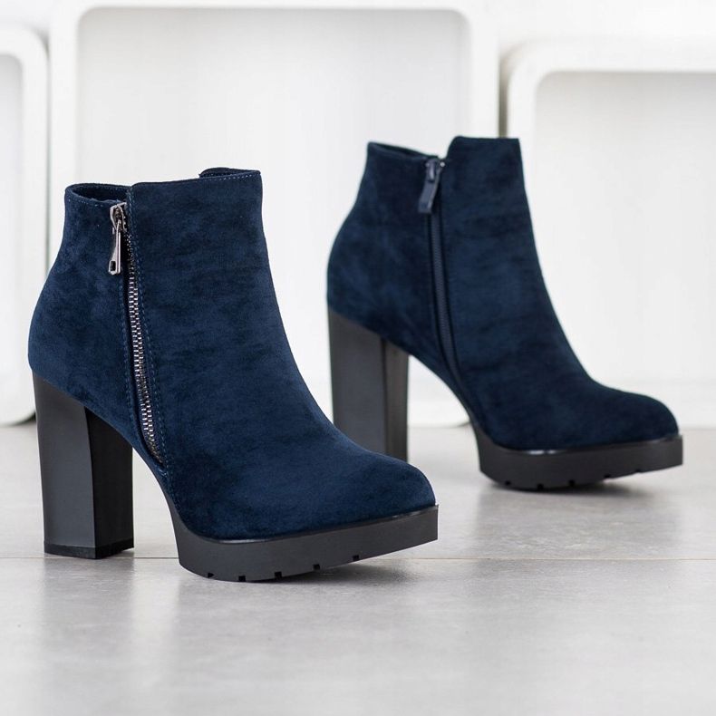 Small Swan Čizme s visokim potpeticama tamnoplava 1