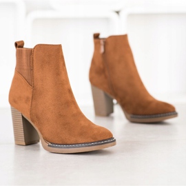 Super Mode Camel Booties On A Post smeđa žuta boja 1