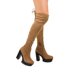 Čizme od antilopa na stupu Khaki Carrum kaki zelena 1