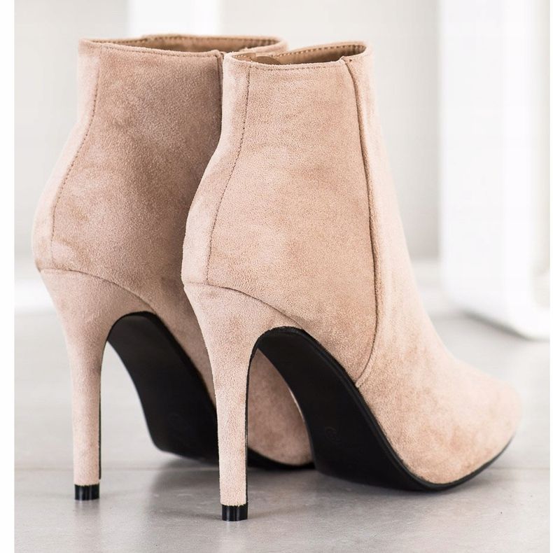 Small Swan Elegantne čizme na visoku petu bež 1