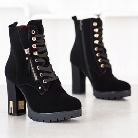 Super Mode Modne čizme s visokim potpeticama crno 1