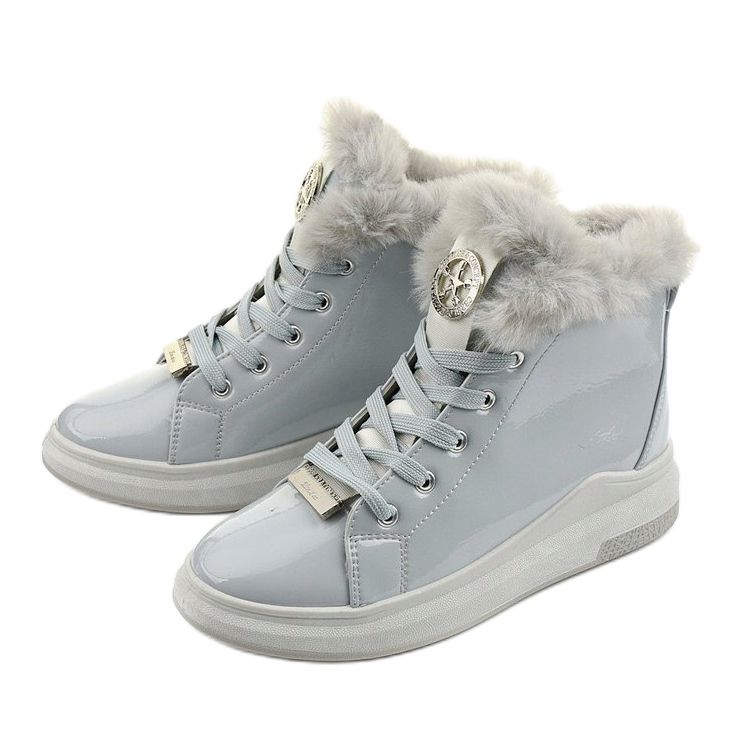 Sive čizme, izolirane čizme Freemans siva 1