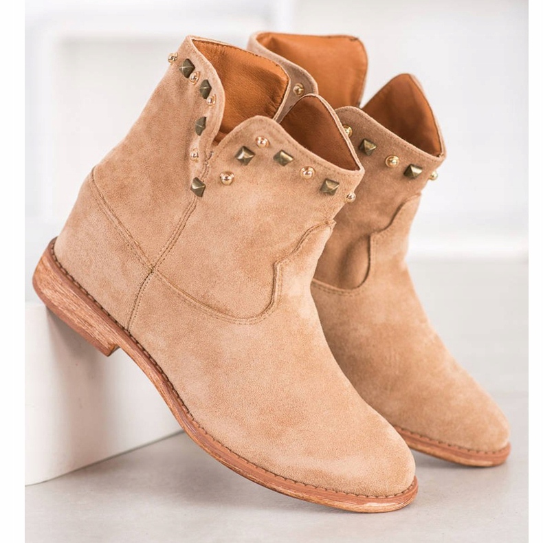 Bella Paris Tople bež kaubojske čizme 2