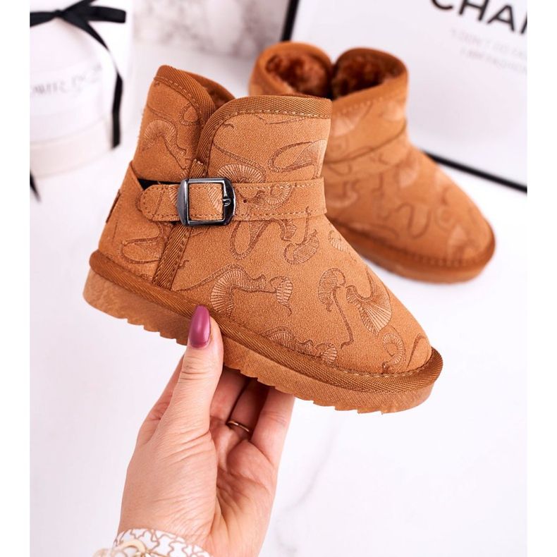 Apawwa Dječje čizme za snijeg s krznom smeđe boje Kawai smeđa 1