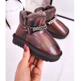 Apawwa Dječje čizme za snijeg s krznom Petrol Grey Princess raznobojna 1