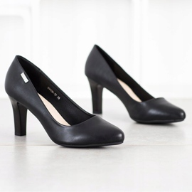 J. Star Ležerne pumpe na petu crna 1