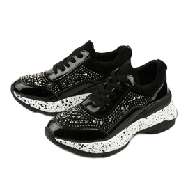 Crne tenisice izrađene od eko kože-antilopa Quijor crna 2