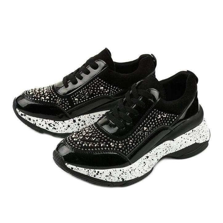 Crne tenisice izrađene od eko kože-antilopa Quijor crna 2