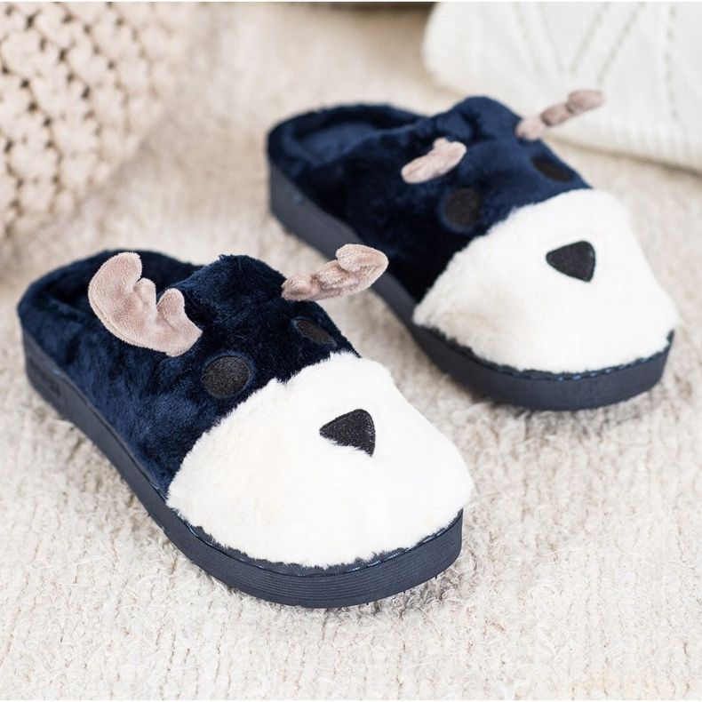 Bona Sobonske papuče bež bijela tamnoplava 1