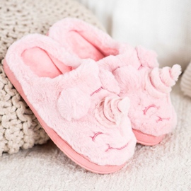 Bona Ženske papuče jednorog ružičasta 2