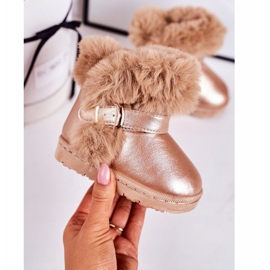 FRROCK Tople dječje čizme za snijeg s krznom Rose Gold JellyBeans ružičasta 2