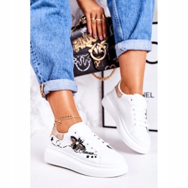 Ženske sportske cipele Tenisice s bijelim zlatnim amurima Fly bijela 2