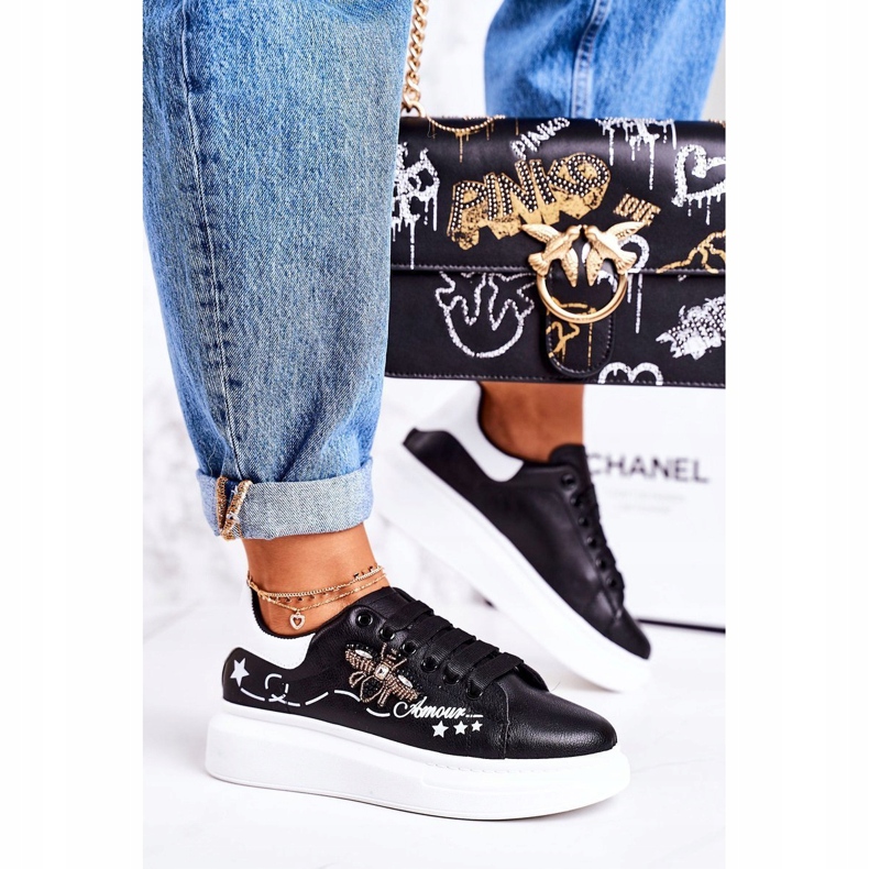 Ženske sportske cipele Tenisice s crnom bojom Fly crna 1