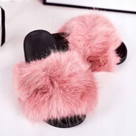 Dječje ružičaste krznene papuče Fashionista ružičasta 1