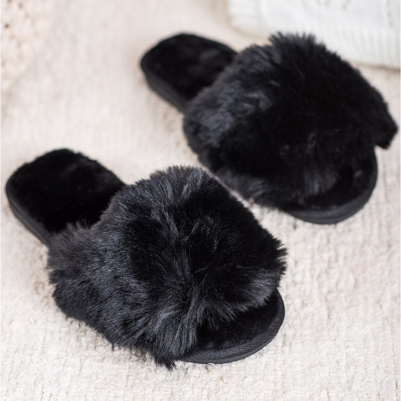 Bona Elegantne crne papuče crna 1