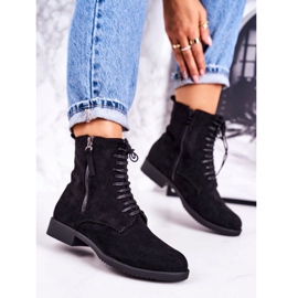 PJ1 Klasične ženske tople čizme od antilopa Crna jednostavnost 1