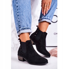 PJ1 Ženske klasične čizme Chelsea Čizme od antilopa Crne cipele crno 1