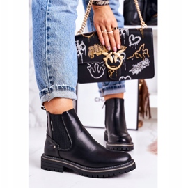 PJ1 Ženske tople čizme Chelsea Crne putničke čizme crno 2