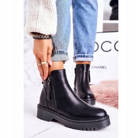 PJ1 Ženske tople čizme na šetnji od crnog mjeseca po gumenom đonu crna 1