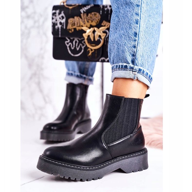 PJ1 Ženske čizme Jodhpur čizme na gumenom potplatu Voyager crne crna 2